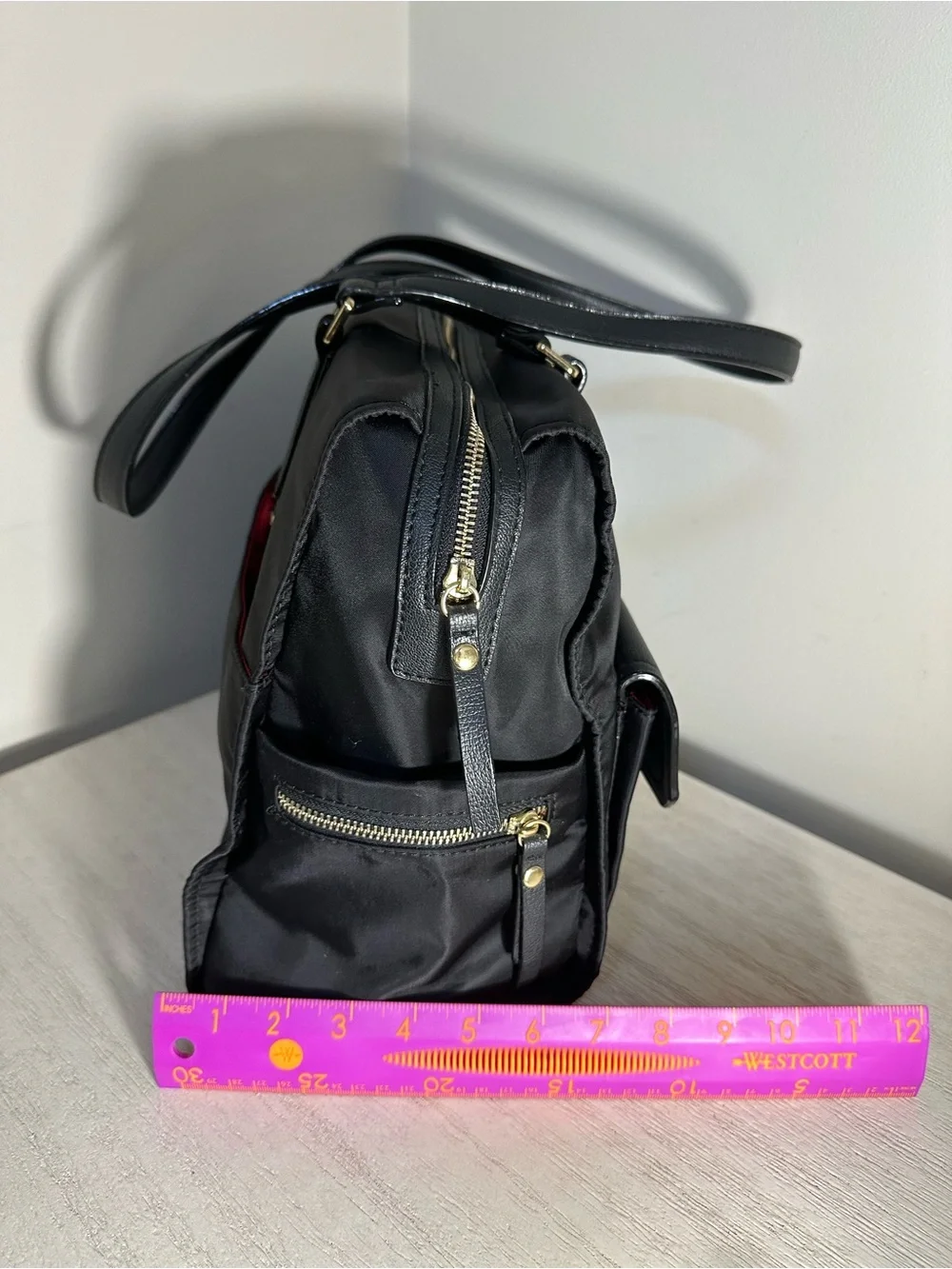 Travanti Nylon and Leather Work/Carry-on Bag